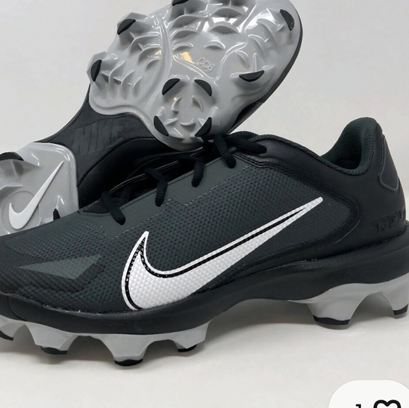 NIKE FORCE ZOOM TROUT 8 PRO MOLDED BASEBALL CLEATS CZ5914-011 BLK/GRY -SIZE 12 - Picture 1 of 7